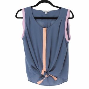 AMERICAN EAGLE Crop Tie Front Tank S